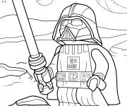 Coloriage Dark Vador Lego simple
