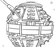 Coloriage Death Star Lego Star Wars pour enfants
