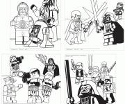 Coloriage Des sc&egrave;nes du film anim&eacute; Lego Star Wars