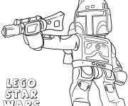 Coloriage Figurine Lego Star Wars en miniature
