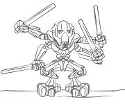 Coloriage G&eacute;n&eacute;ral Grievous de Lego Star Wars