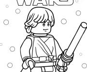 Coloriage H&eacute;ros de la galaxie Lego Star Wars