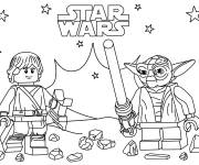 Coloriage Illustration de Poster de cartoon Lego Star Wars