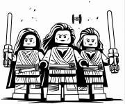 Coloriage Illustration des personnages &eacute;pique Lego Star Wars