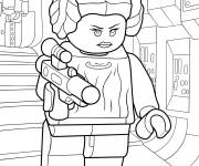 Coloriage La Princesse Leia de Star Wars en Lego