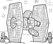 Coloriage Le chasseur TIE imp&eacute;rial Lego Star Wars