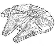 Coloriage Le Faucon Millenium en Lego