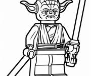 Coloriage Le sage Yoda Lego Star Wars