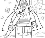 Coloriage Lego Dark Maul avec sabre laser