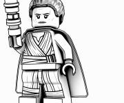 Coloriage Lego femme H&eacute;ro&iuml;ne Rey