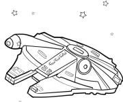 Coloriage LEGO Millennium Falcon pendant la bataille