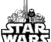 Coloriage Lego Sar Wars logo