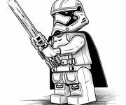 Coloriage Lego Star Wars Soldat align&eacute;