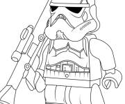 Coloriage Lego Star Wars Stormtrooper portant son fusil