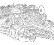 Coloriage Lego Star Wars Vaisseau spatial Millennium Falcon