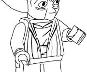 Coloriage et dessins gratuit Lego Yoda facile à imprimer