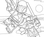 Coloriage Les aventures de Yoda dans Lego Star Wars