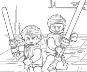 Coloriage Les h&eacute;ros courageux de Lego Star Wars pr&ecirc;ts &agrave; se battre