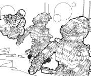 Coloriage Les vaisseaux de Lego Star Wars