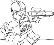 Coloriage Lieutenant avec des armes de Lego Star Wars