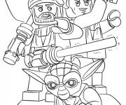 Coloriage Personnages principaux de Lego Star Wars