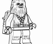 Coloriage Portrait de Wookiee en Lego