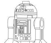Coloriage R2-D2 facile de Lego Star Wars