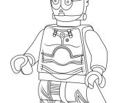 Coloriage Robot C-3PO de Lego Star Wars
