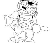 Coloriage et dessins gratuit Soldat Stormtrooper de Lego Star Wars à imprimer