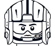 Coloriage et dessins gratuit T&ecirc;te de personnage de Lego Star Wars à imprimer