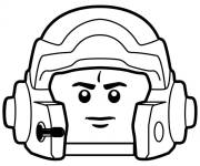 Coloriage et dessins gratuit Visage de h&eacute;ros de Lego guerres des &eacute;toiles à imprimer