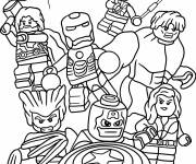 Coloriage Avengers super heroes en mission Lego