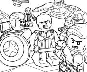 Coloriage Escouade de super h&eacute;ros Lego