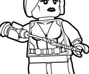 Coloriage Femme super-h&eacute;ro&iuml;ne Lego