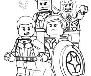 Coloriage H&eacute;ros Lego pr&ecirc;ts au combat
