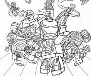 Coloriage Images de tous les Super Heroes Lego