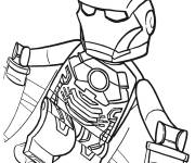 Coloriage et dessins gratuit Ironman lego en mission à imprimer