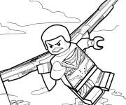 Coloriage L'envol du Faucon Lego