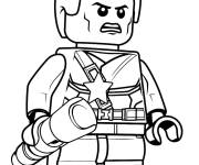 Coloriage La d&eacute;termination du h&eacute;ros Lego