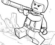 Coloriage Le courage du h&eacute;ros Lego