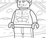 Coloriage Le super-h&eacute;ros Lego Hulk souriant