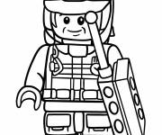 Coloriage Le super h&eacute;ros pompier Lego