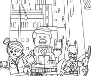 Coloriage League de Super Heroes Lego en mission