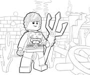 Coloriage Lego acquaman au fond marin