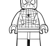 Coloriage Lego Avenger Spiderman facile