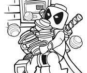 Coloriage Lego Deadpool au distributeur