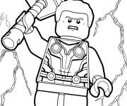 Coloriage Lego Dieu du Tonnerre