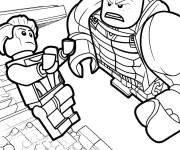 Coloriage Lego H&eacute;ros contre Titan