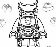 Coloriage Lego Iron Man Kawaii pour enfants