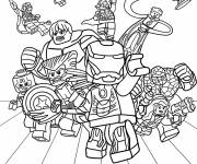 Coloriage Lego Marvel Avengers  super heroes